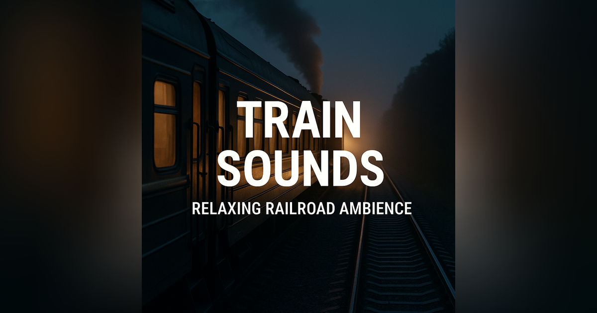 Train Sounds 🚂 Relaxing Railroad Ambience for Sleep, Focus & Deep Relaxation | Soothing Train Ride Noise