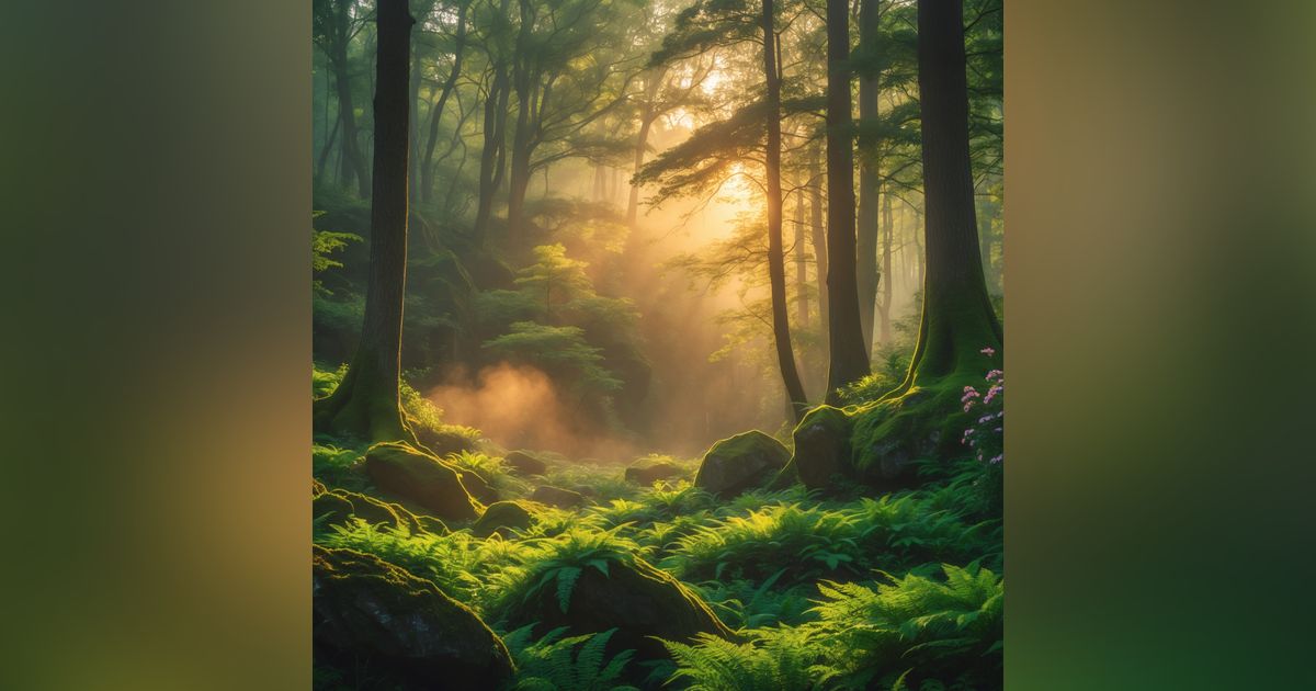 Light Bright Forest Ambience for Morning Relaxation