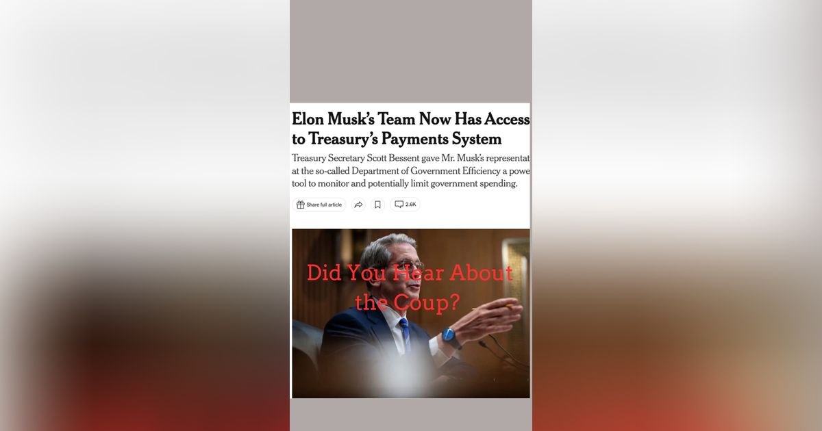 Emergency PSA: Elon Musk's Soft Coup