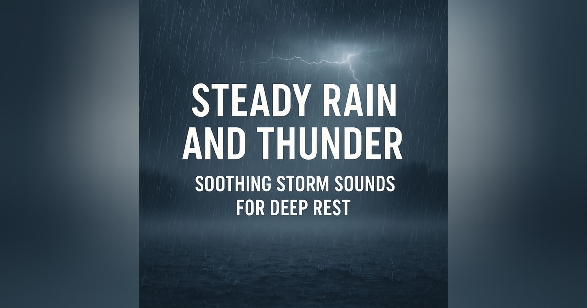 Steady Rain and Thunder | Soothing Storm Sounds for Deep Rest