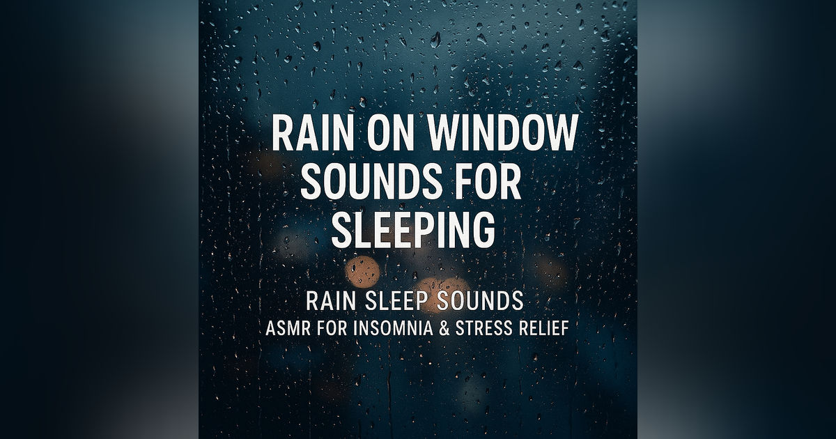 Rain on Window Sounds for Sleeping | Rain Sleep Sounds | ASMR for Insomnia & Stress Relief