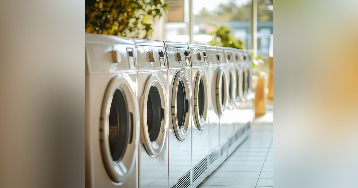 Soothing Laundromat Ambience 🧺💤 Washer & Dryer Laundromat Sounds, Relaxing White Noise 🌀👕👖