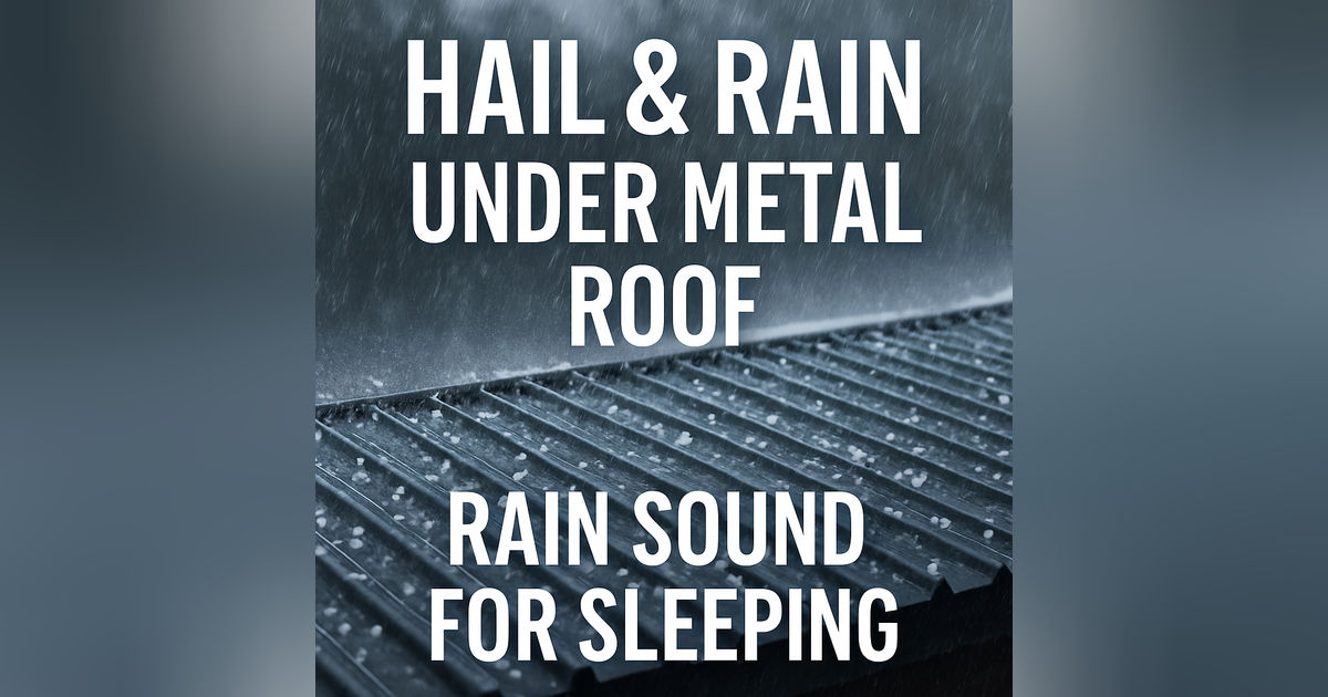 Fight Insomnia with Hail & Rain Under Metal Roof | Rain Sound For Sleeping
