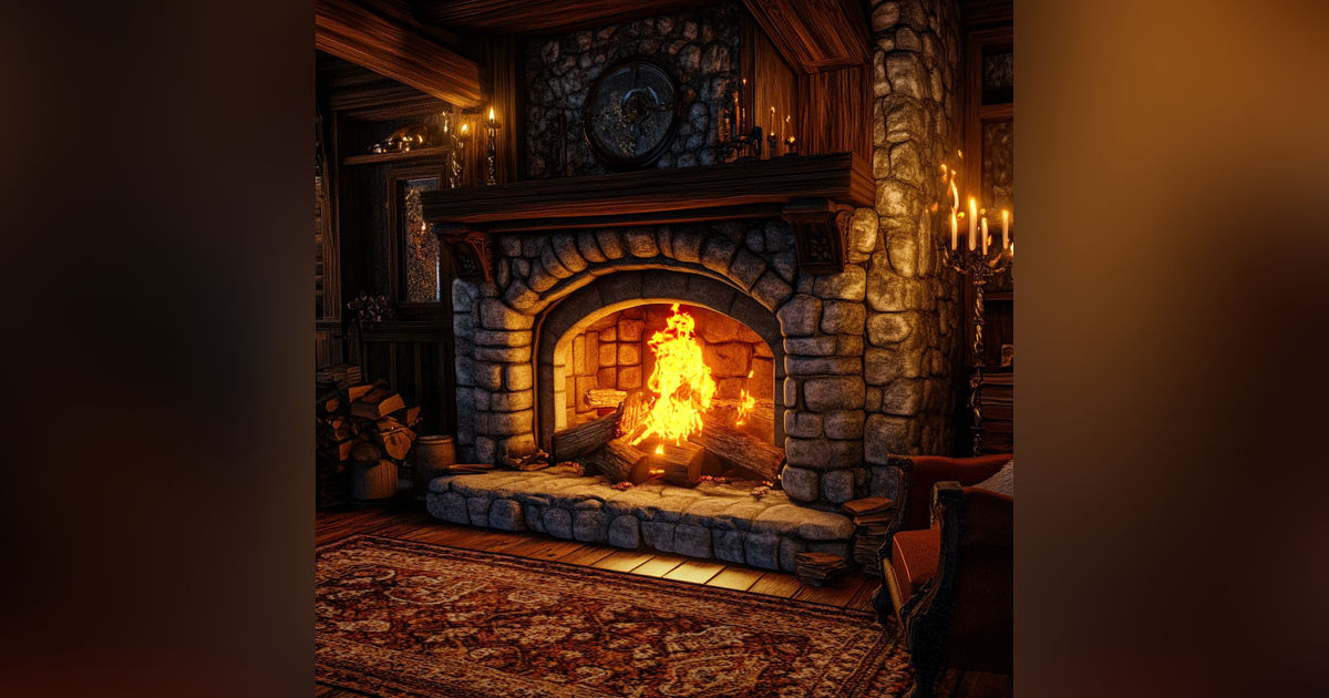 Cozy Fireplace (8 HOURS). Fireplace with Crackling Fire Sounds. Fireplace Burning