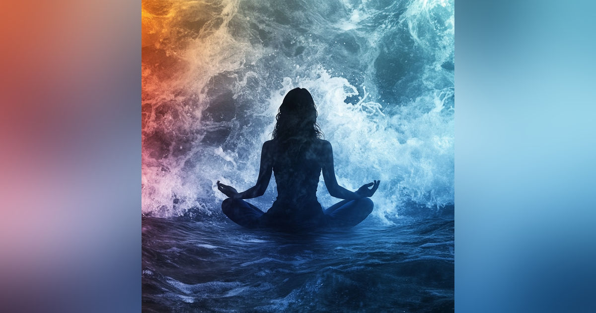 Deep Relaxation Soundscape: Flowing Water and Theta Binaural Beats for Meditation