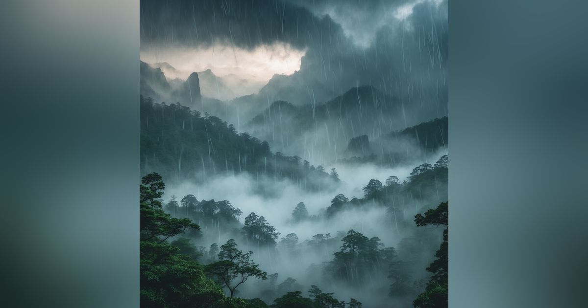 Mountain Heavy Rain | Relaxing Rain Sounds for Deep Sleep & Relaxation