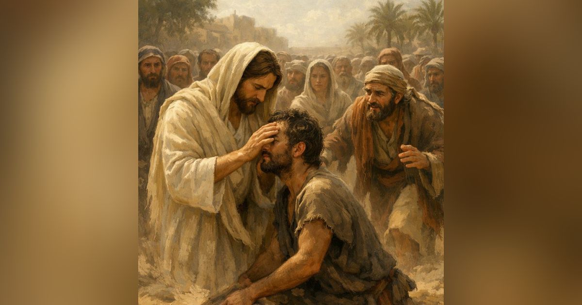 Two Blind Men Open the Eyes of a Crowd of People