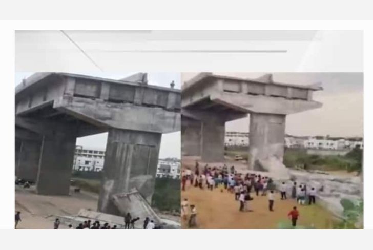 पूल कोसाळतांनाची घटना सीसीटीव्ही कॅमेऱ्यात कैद