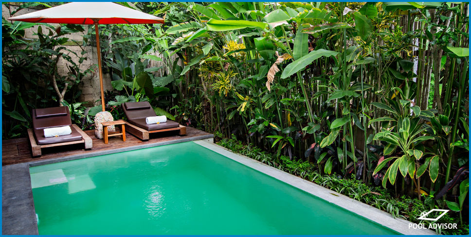 Black Pool Fence With Timber Posts