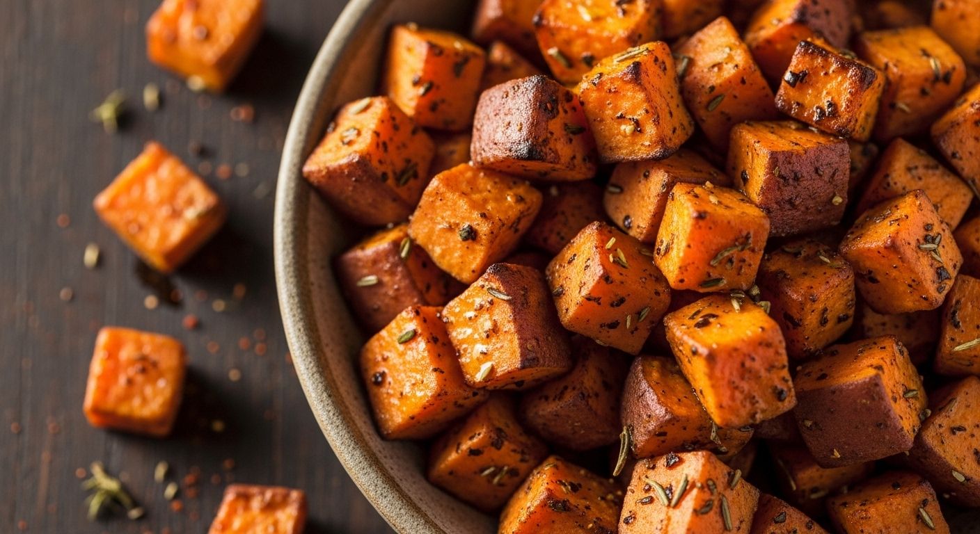baked diced sweet potatoes