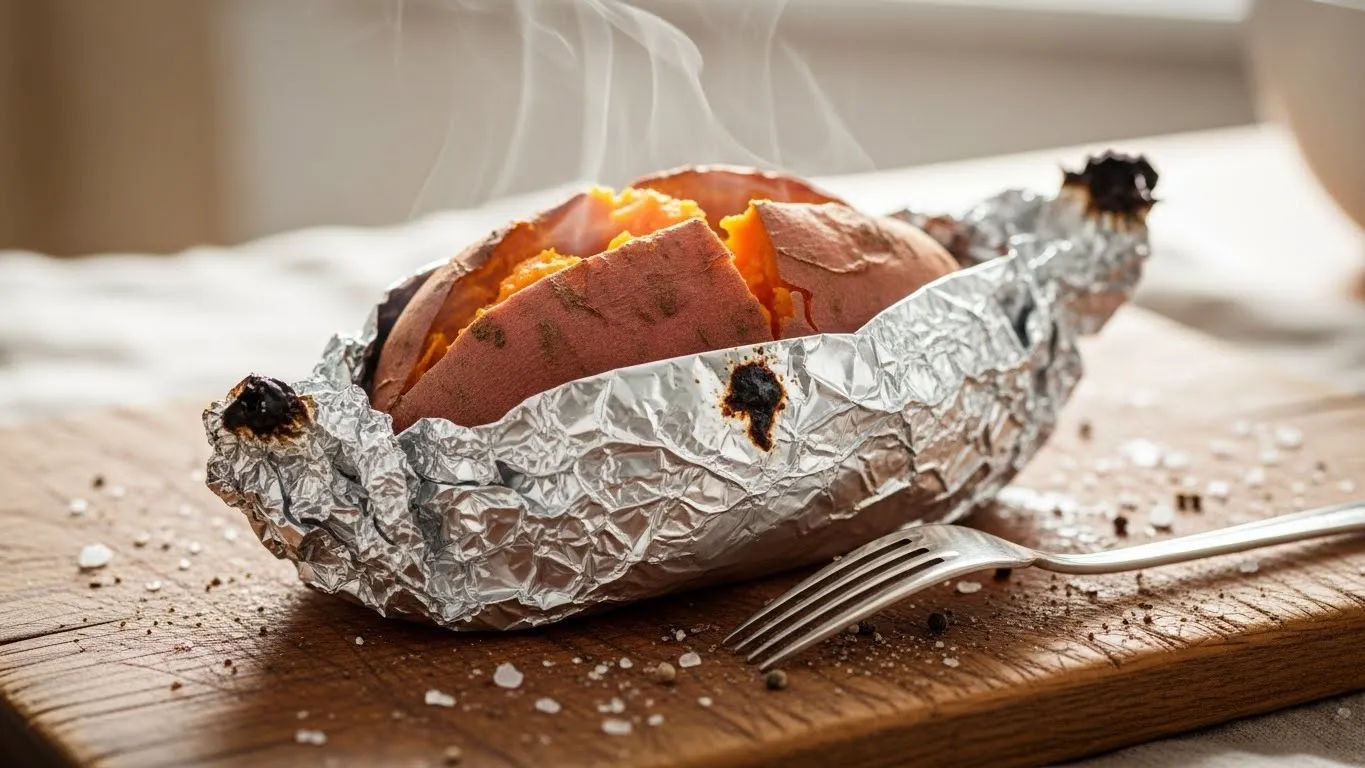Baked Sweet Potato in Foil Tender Inside