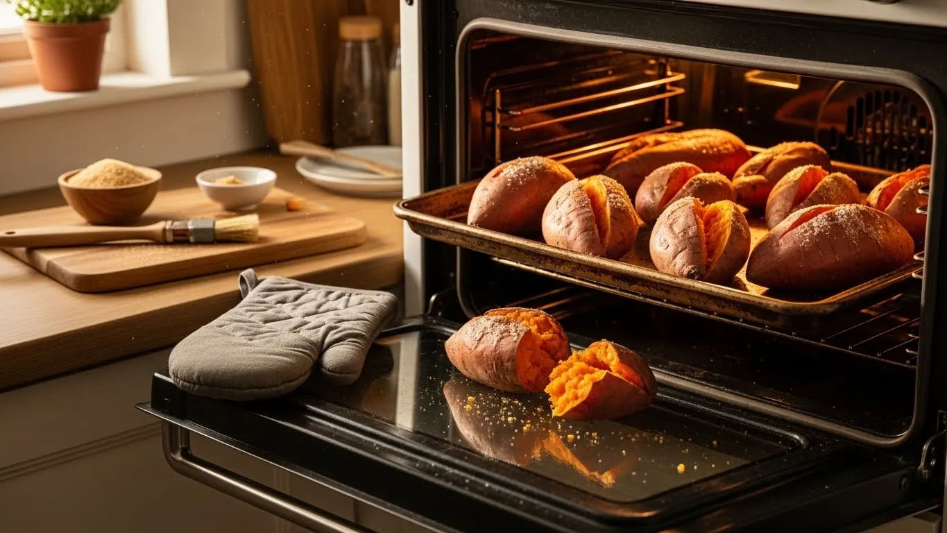 baking sweet potatoes at 350