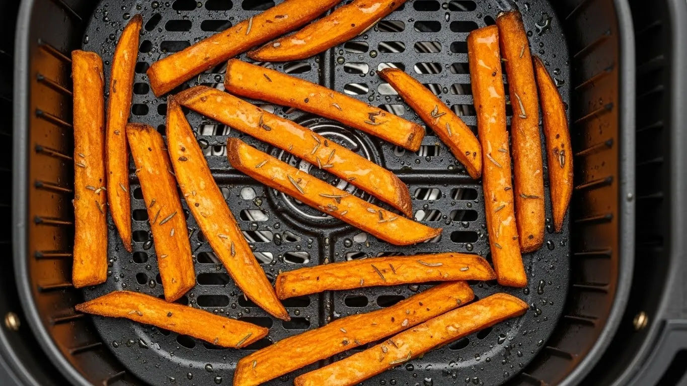 Making Sweet Potato Fries in Air Fryer Easy Steps