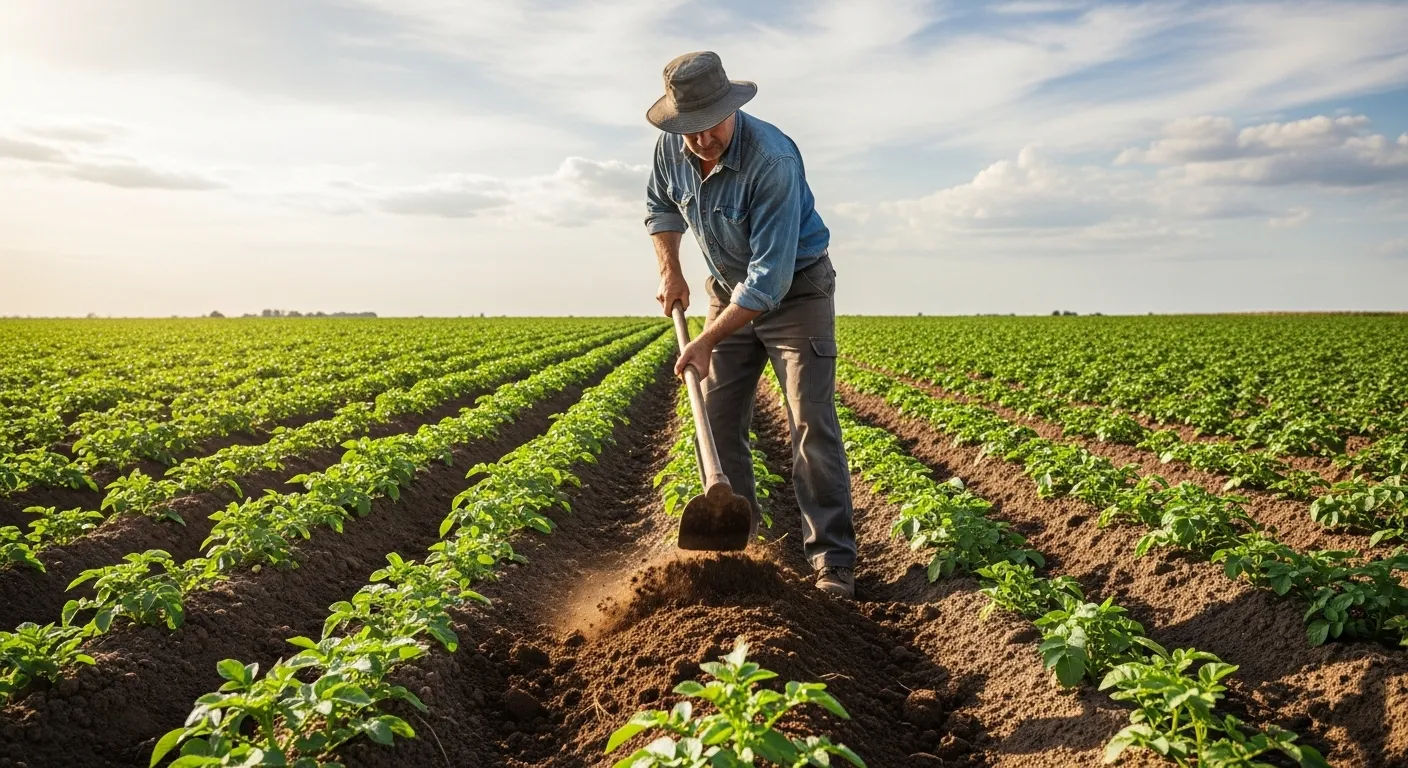 Mounding Potato Plants Healthy Harvest
