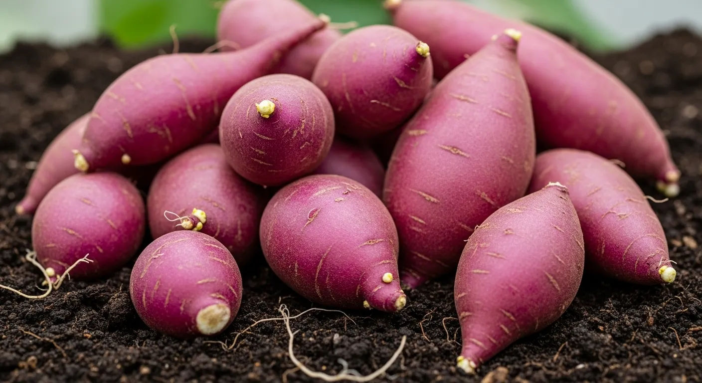 Purple Sweet Potato Seed Potatoes Grow Tips