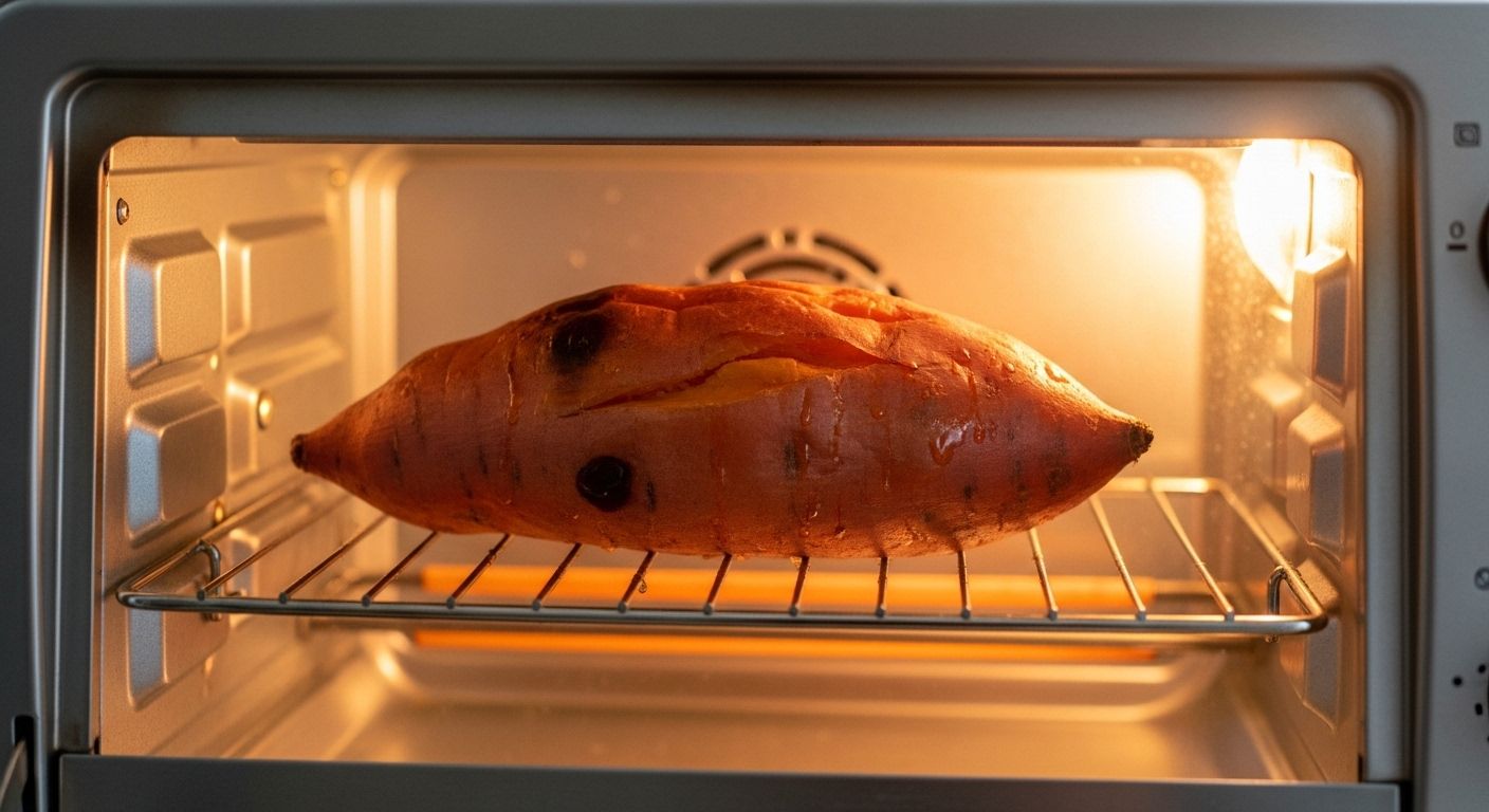 sweet potato in toaster oven