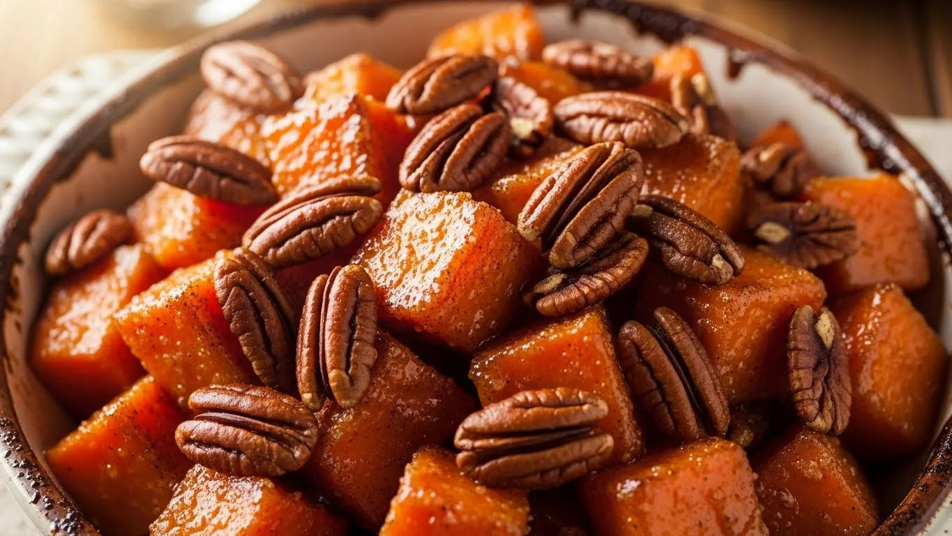 Sweet Potato with Pecans and Brown Sugar Crunchy Top