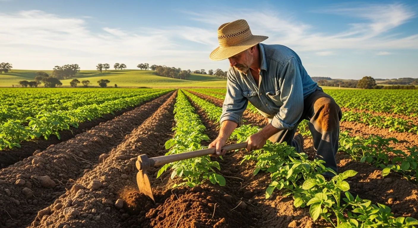 when to hill potatoes