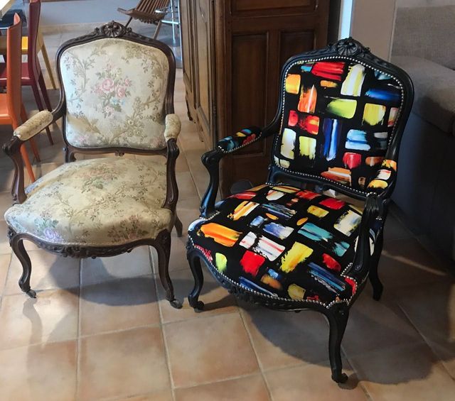 Reproduction du tableau Gemmologie sur fauteuil Art Deco