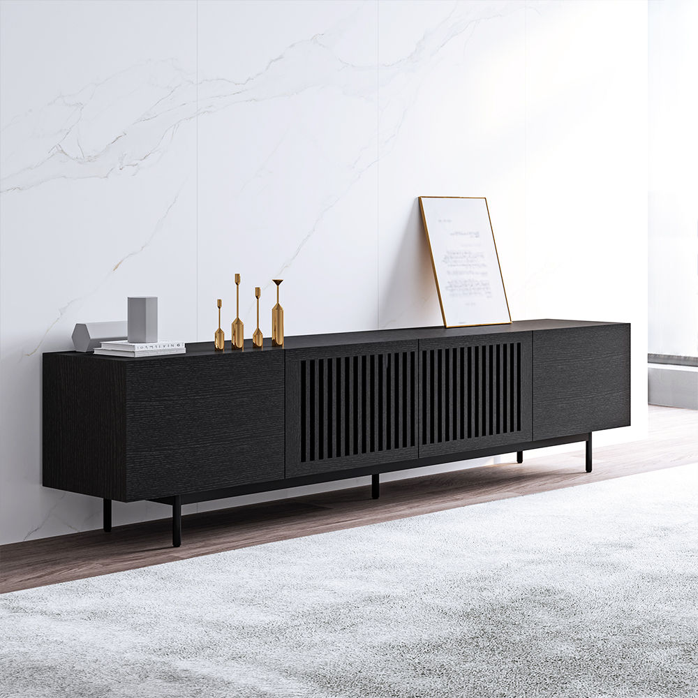 Black MDF Living Room Set