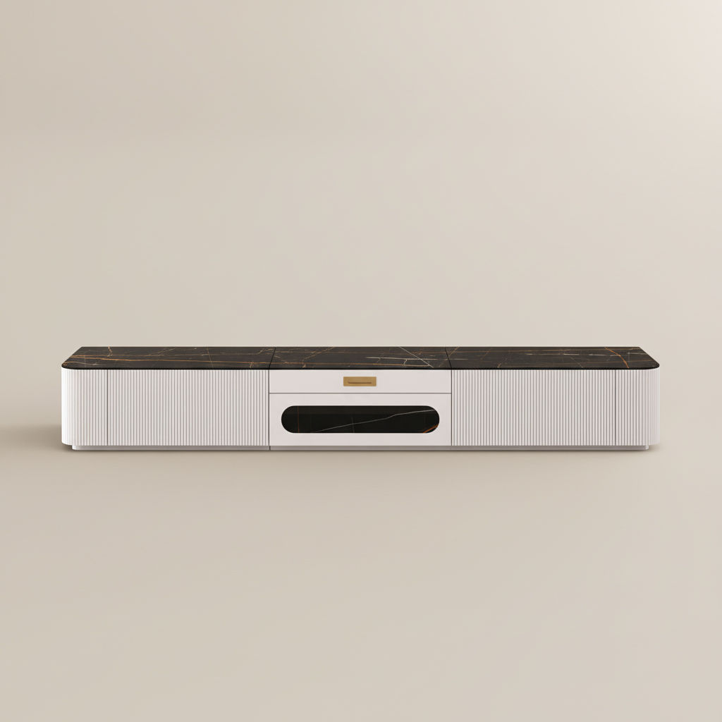 Sintered Stone Black & White Sintered Stone TV Stands