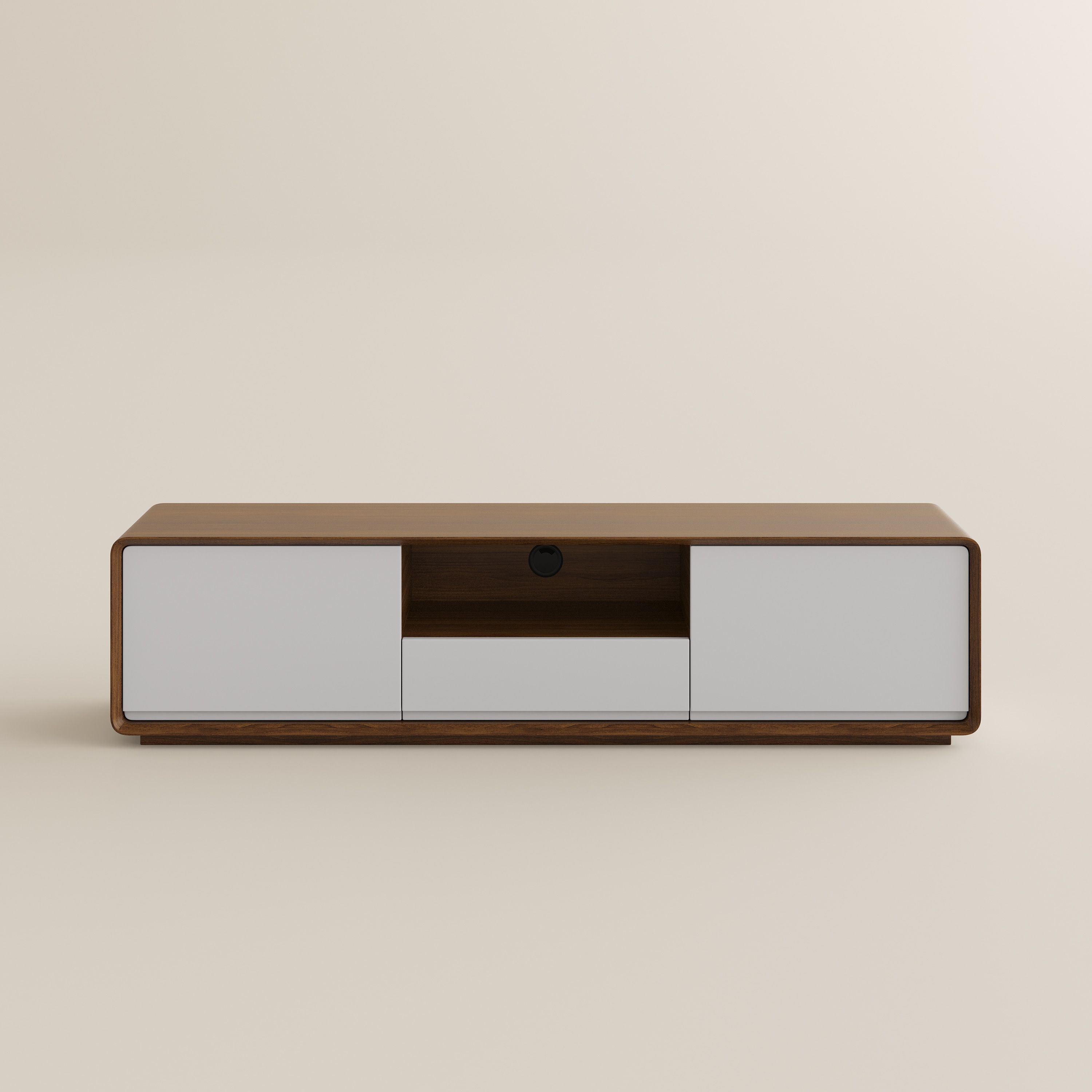 Dark Wood & White MDF TV Stands