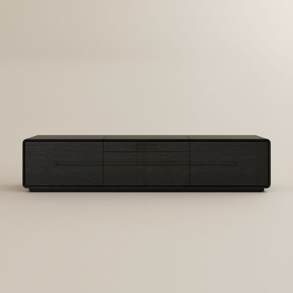 with Storage Black MDF TV Stands