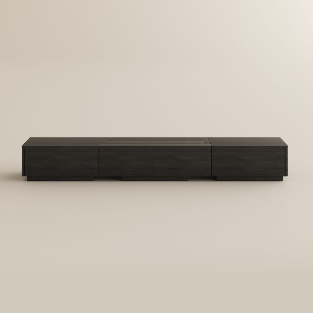 Low Black MDF Electric TV Stands