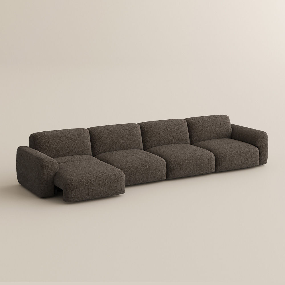 Dark Gray Chenille Fabric Power Reclining Sofas