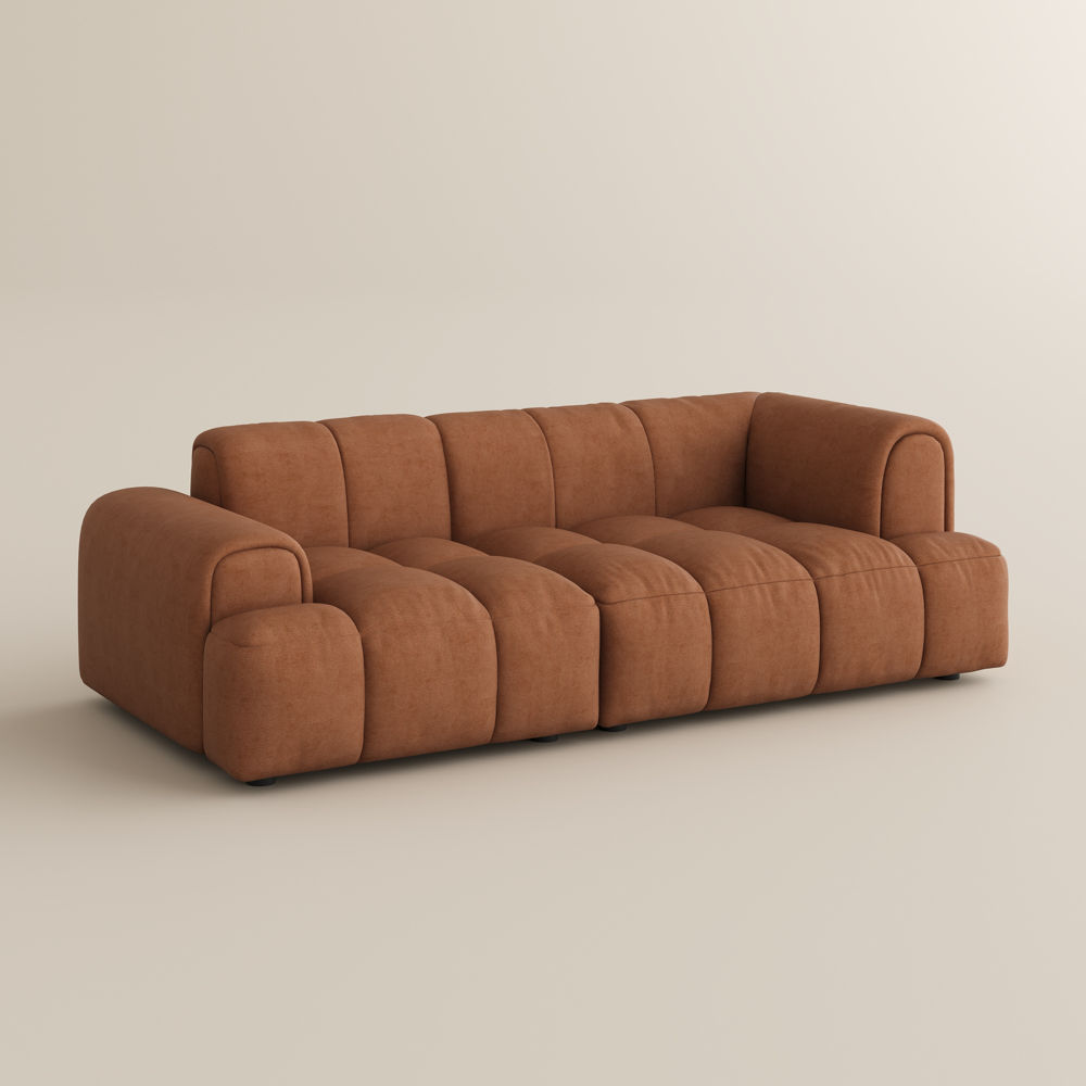 Brown Fabric Sofas & Loveseats