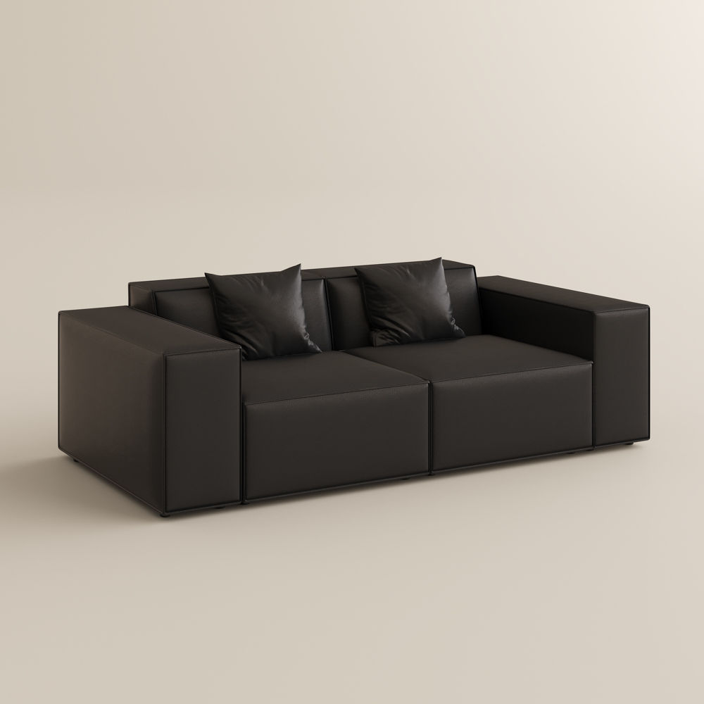 Leather Black Leather Modular Sofas