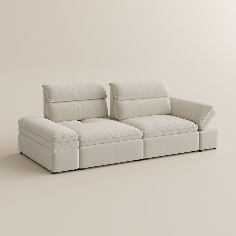Sofas & Loveseats Beige Fabric Modular Sofas