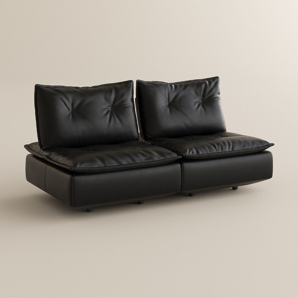 Modern Black Eco PU Leather Sofas & Loveseats