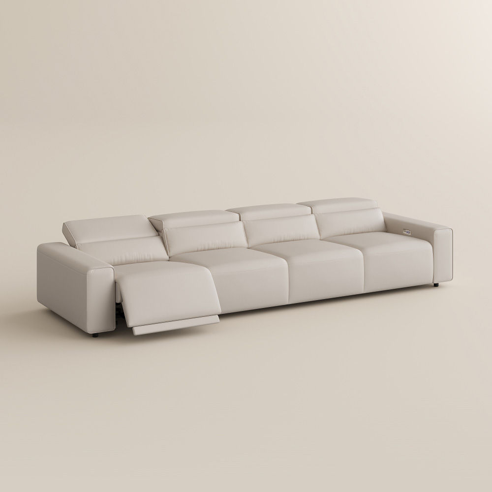 Apartment Beige Eco-friendly Microfiber Leather Modular Sofas