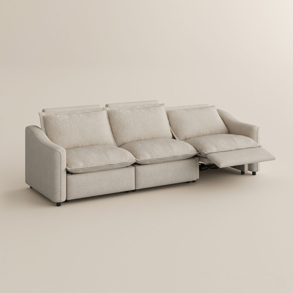 Recliner Beige Linen Smart Furniture