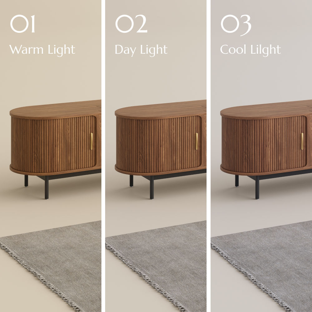 Walnut Color MDF Electric TV Stands