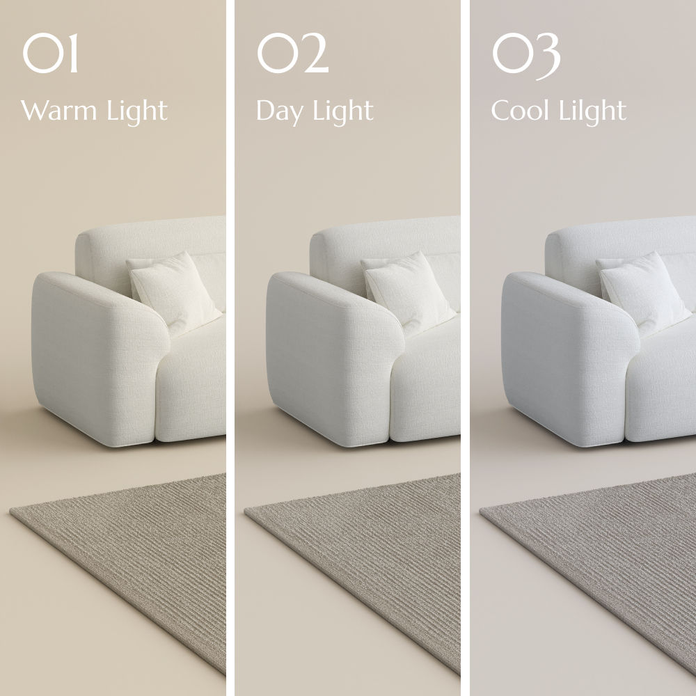 U-Shaped Sofas White Chenille Fabric Power Reclining Sofas