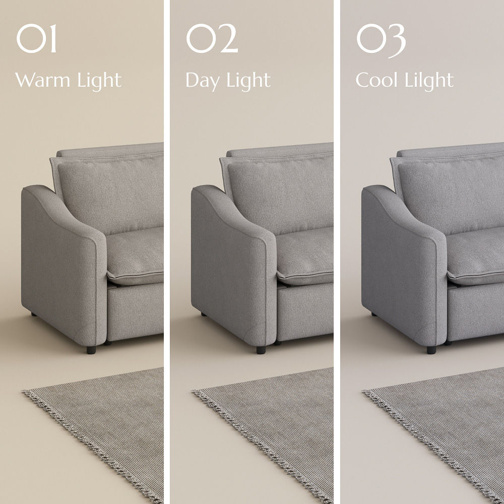 Home Theater Gray Linen Modular Sofas