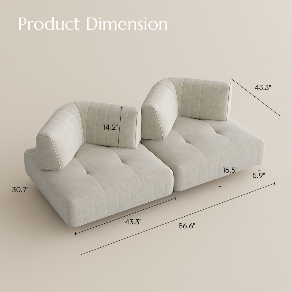 Modern Beige Fabric Sofas & Loveseats