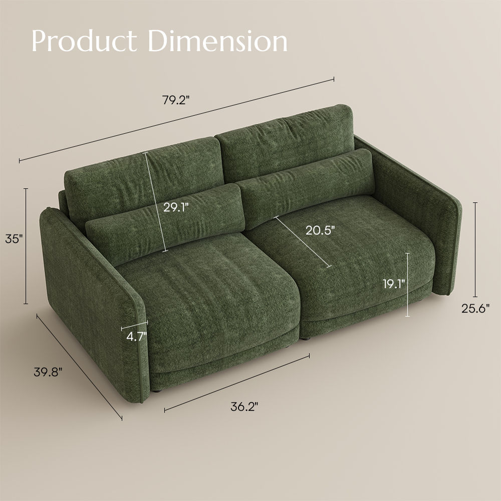Apartment Green Chenille Sofas & Loveseats