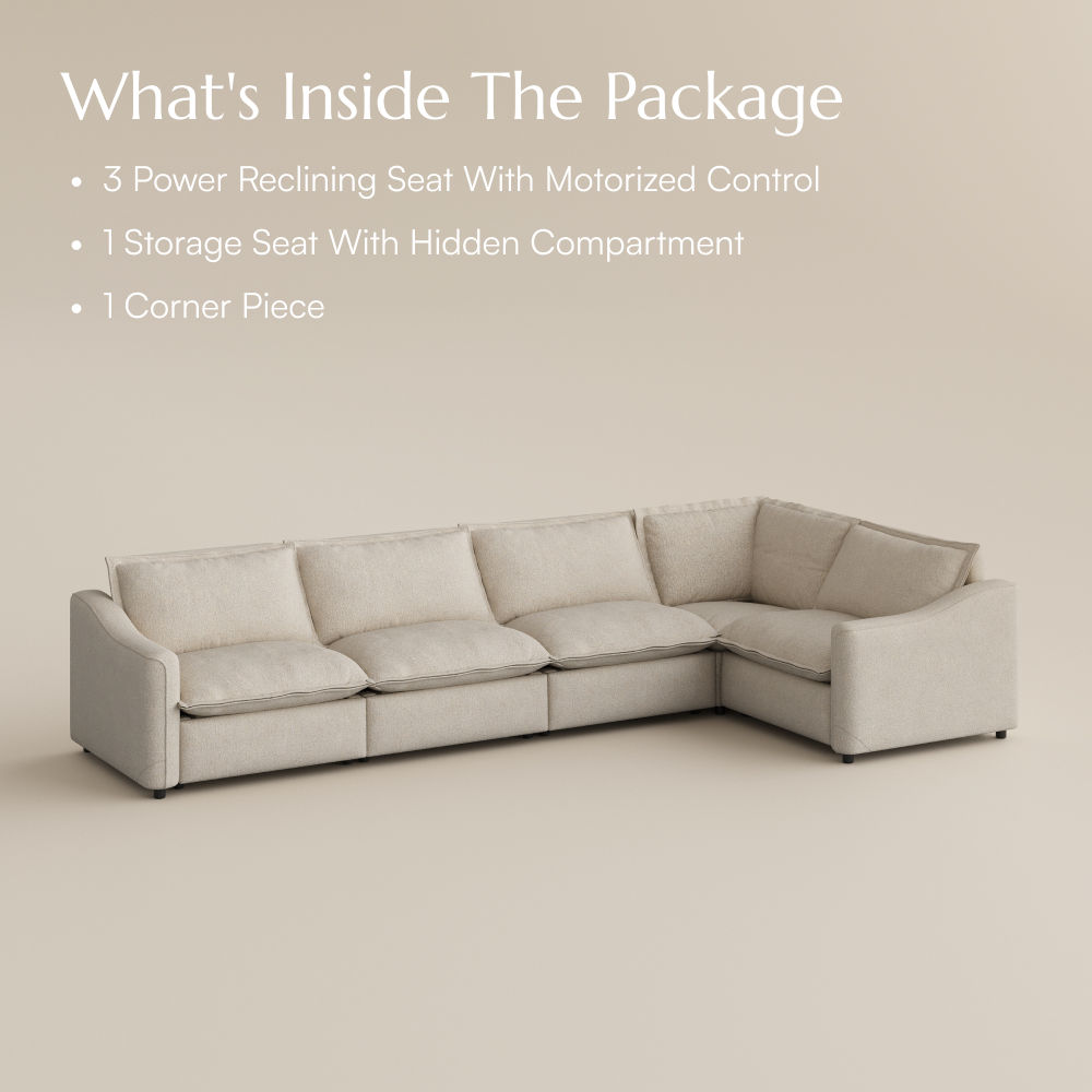Beige Linen Modular Sofas