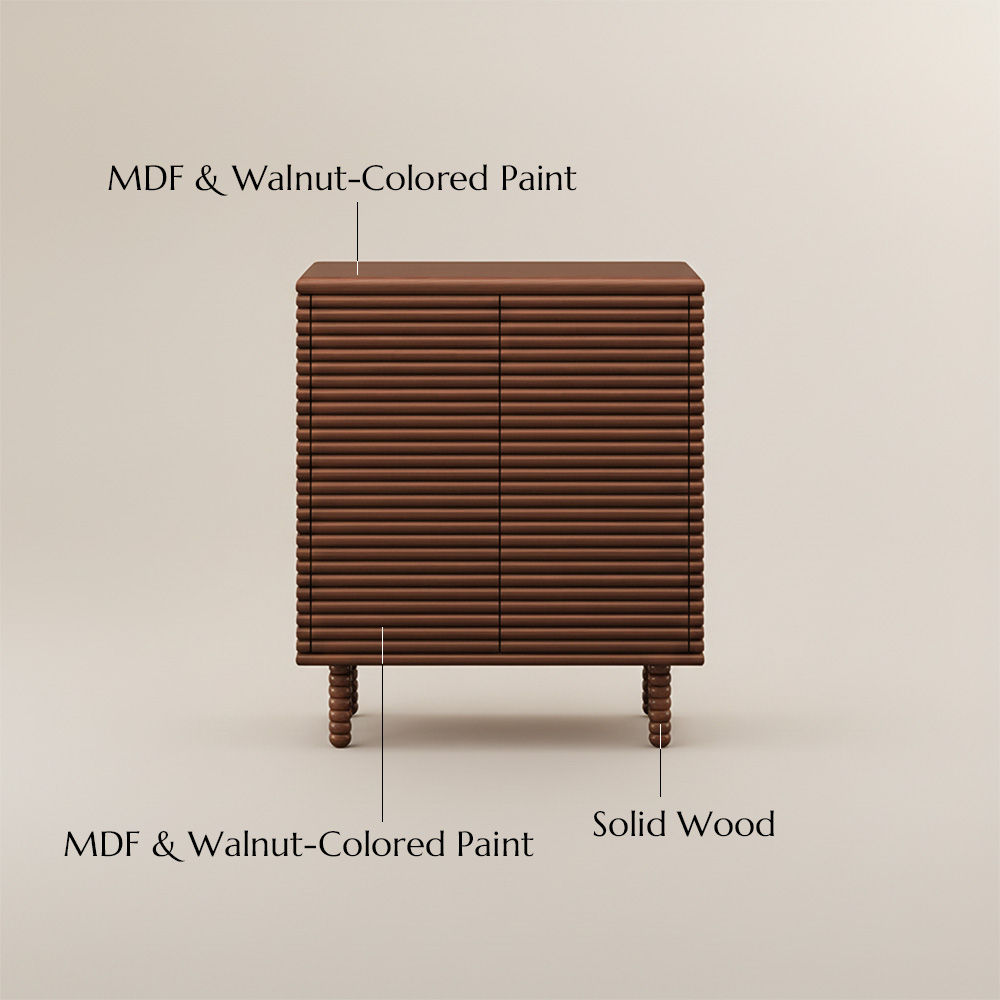 Walnut Walnut Color MDF Cabinets & Chests