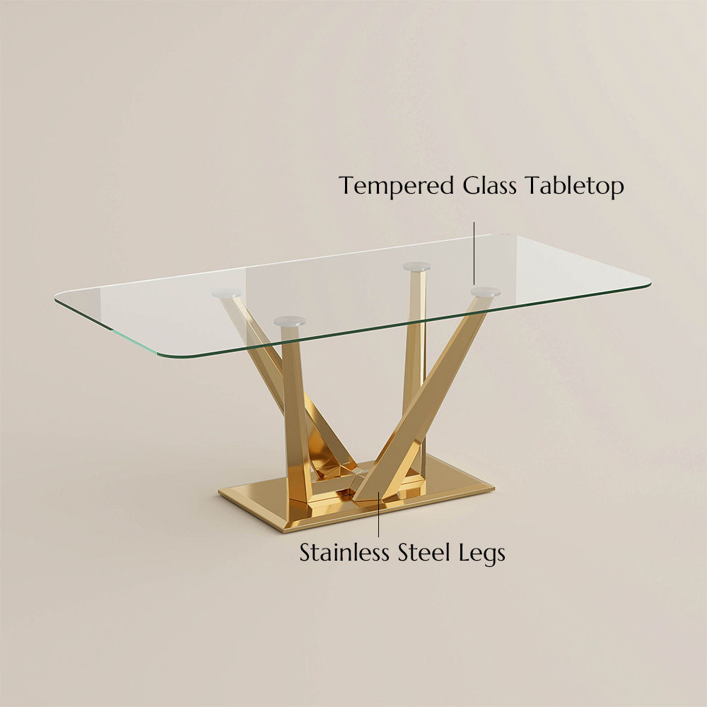 Seats 6 Tempered Glass Dining Tables