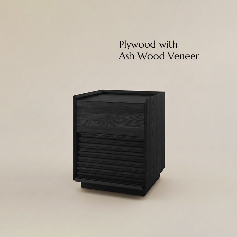 On the Ground Black Plywood End & Side Tables