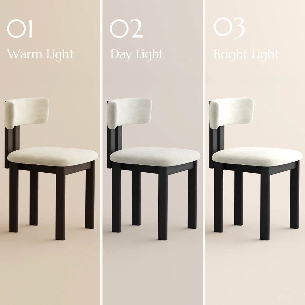 Fully Assembled Beige & Black Cotton Linen Dining Chairs