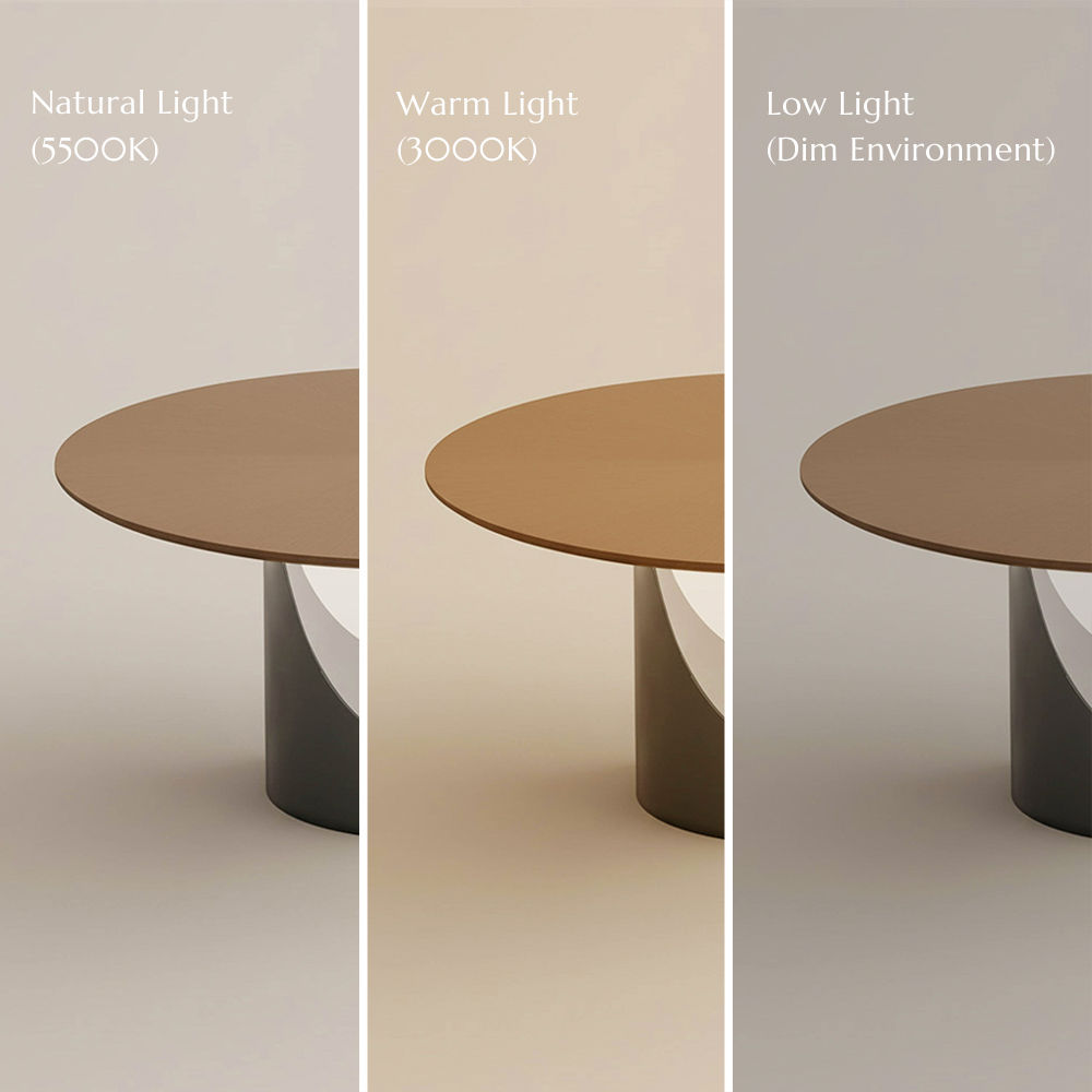 Modern Minimalist Walnut Color & Dark Gray MDF Dining Tables