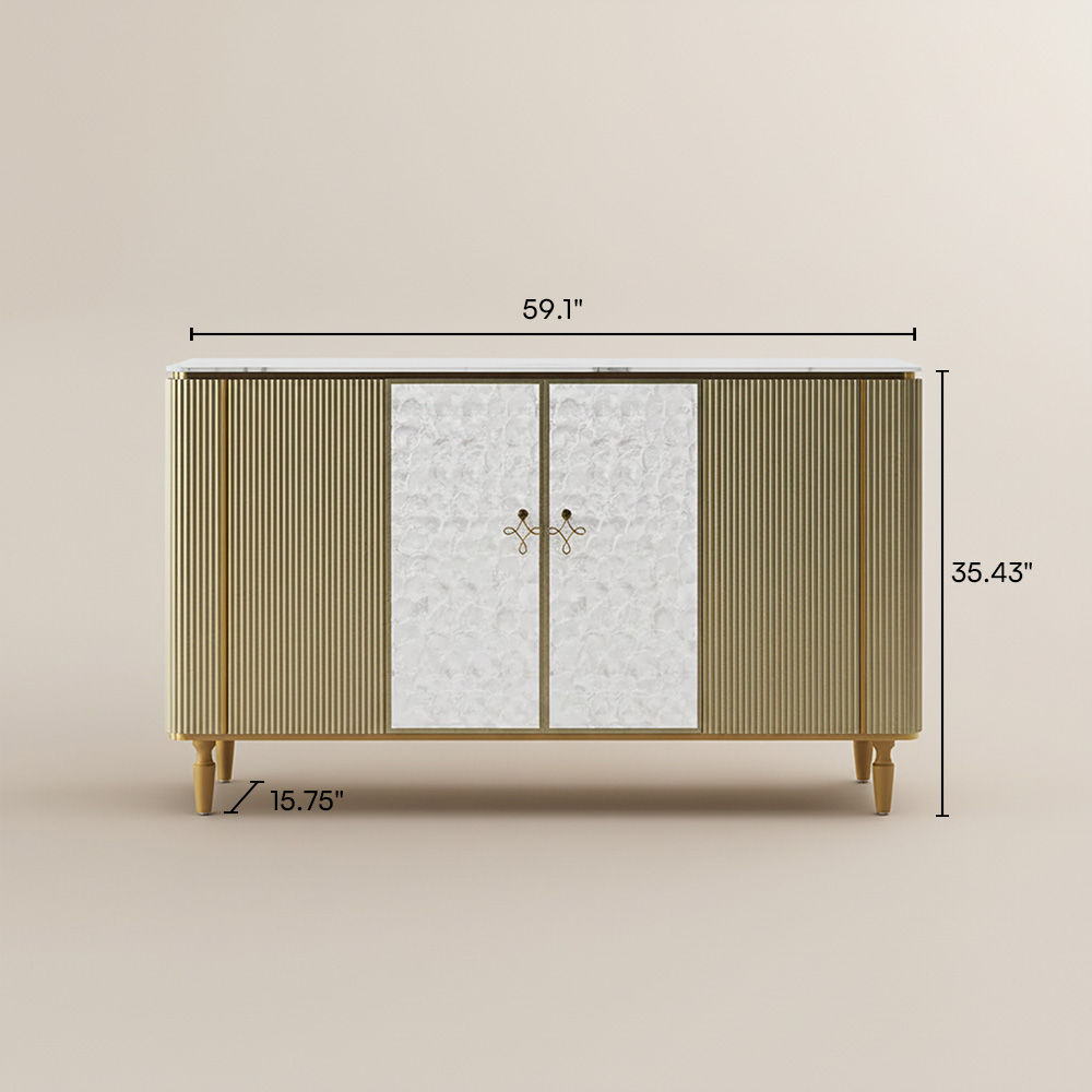 with Storage Golden MDF Cabinets & Chests