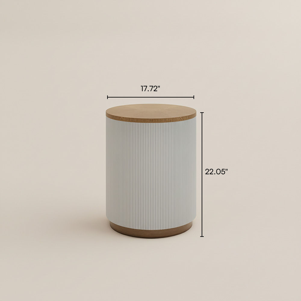Round Gray MDF Coffee Tables