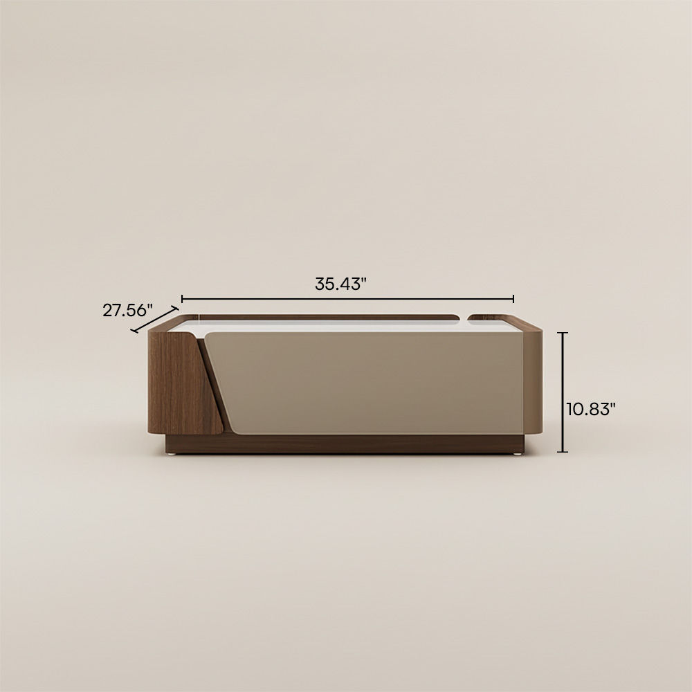 Wood Walnut Color MDF Coffee Tables