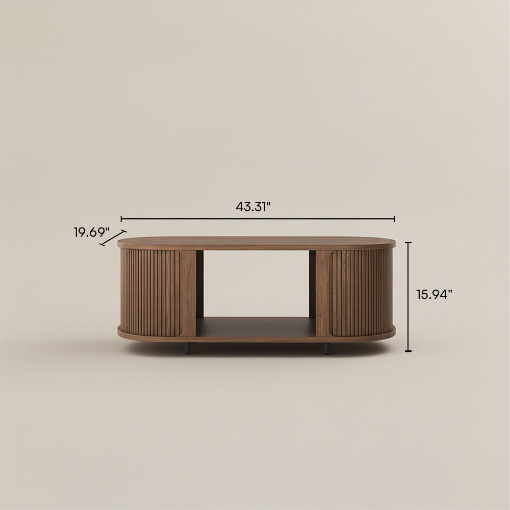 Brown Walnut Color Plywood Coffee Tables